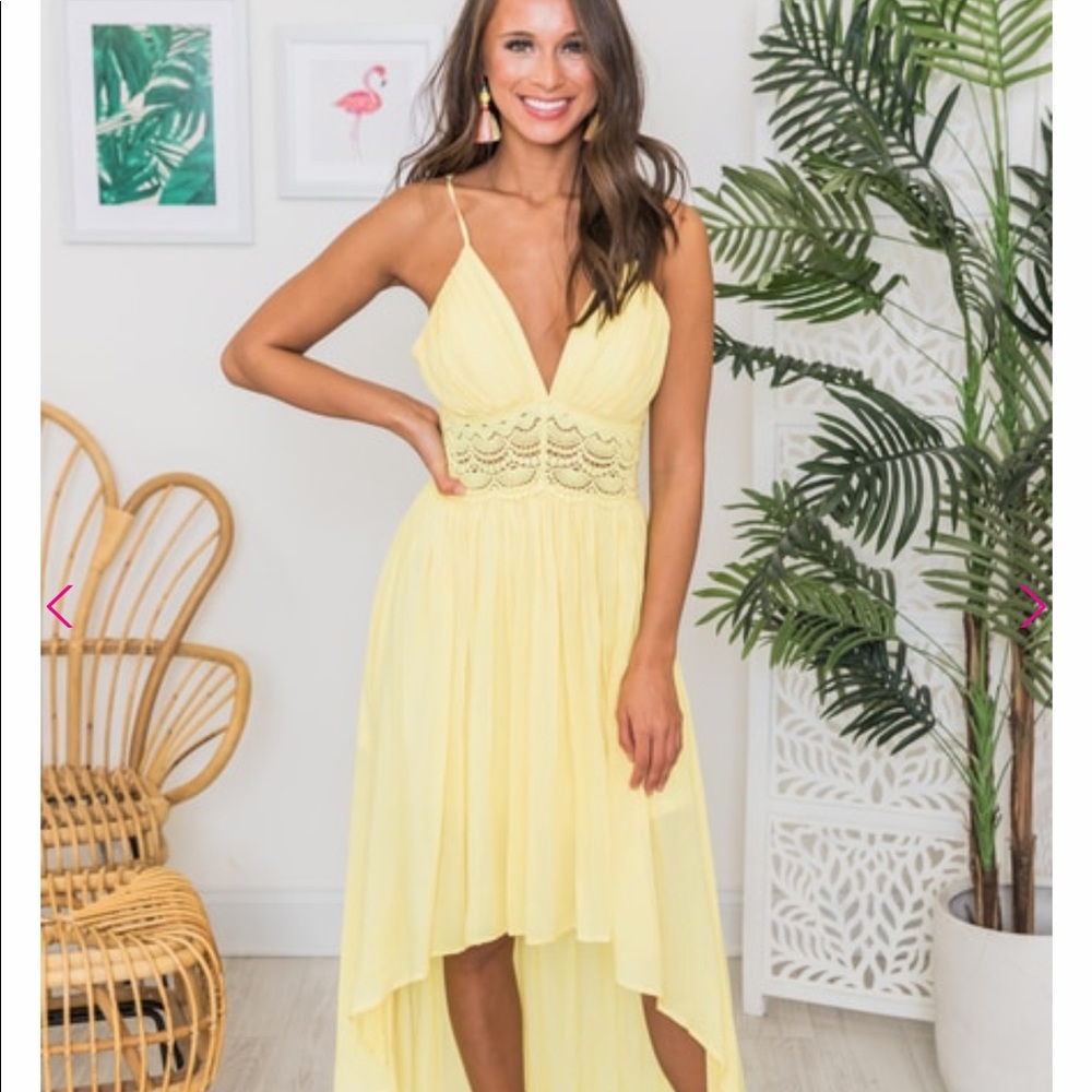 Sunset yellow maxi dress